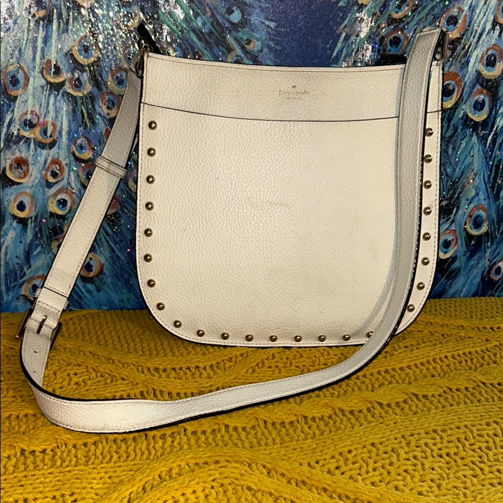 Vintage Kate Spade Pebbled Leather Studded Crossbody Bag